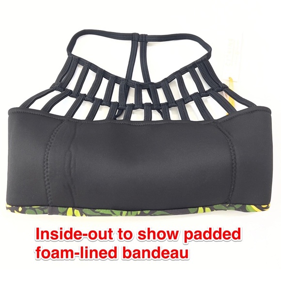 Citrine Swim Mali Bikini Top King of Fruit Pineapple Print size M - Picture 9 of 13